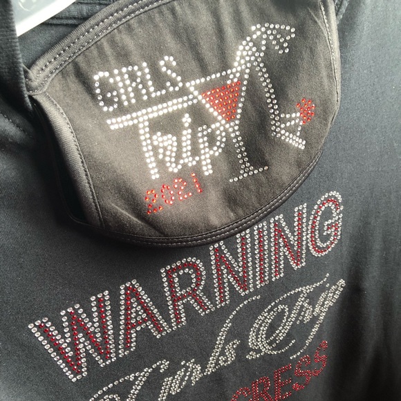 Girls Trip T-shirt, new Womens Bling Rhinestones Shirt - Picture 4 of 5